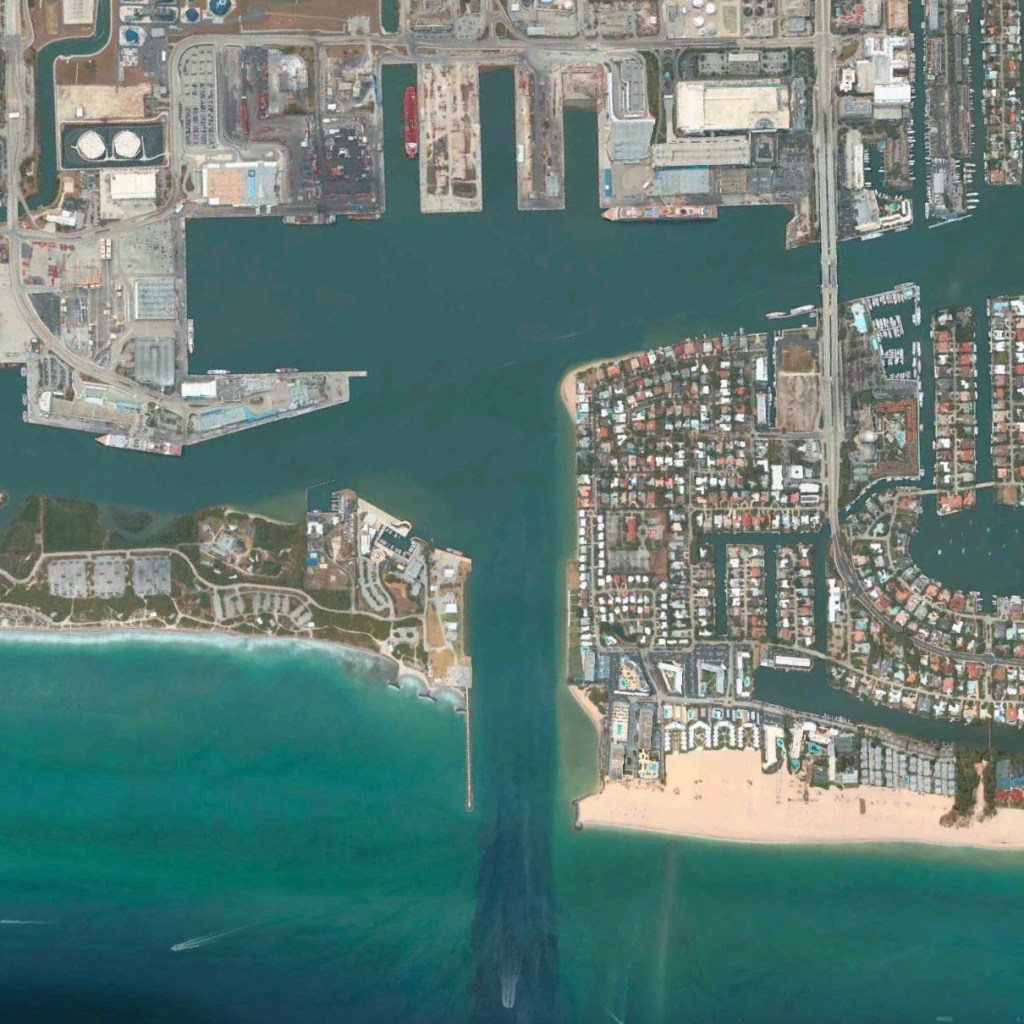 Aerial image of Port Everglades.